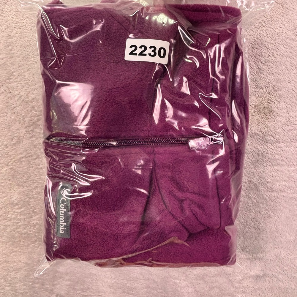 Columbia Womens Fleece Jacket Purple XS Full Zip Benton Springs Mock Neck Soft - Picture 9 of 9